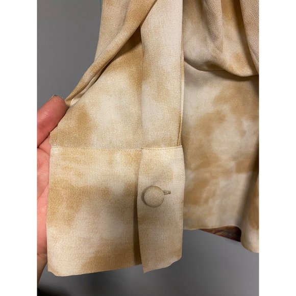 Vince Camuto NWT Women's Lg Blouse Tunic Tie Dye Spring Safari Wrap Style V-Neck - Picture 5 of 12